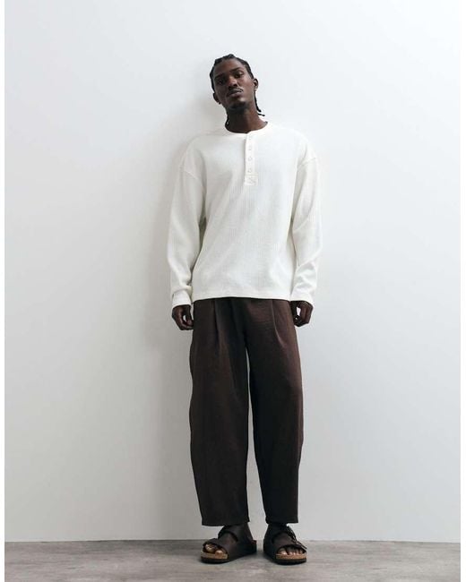 Reclaimed Vintage White Pull On Trouser for men
