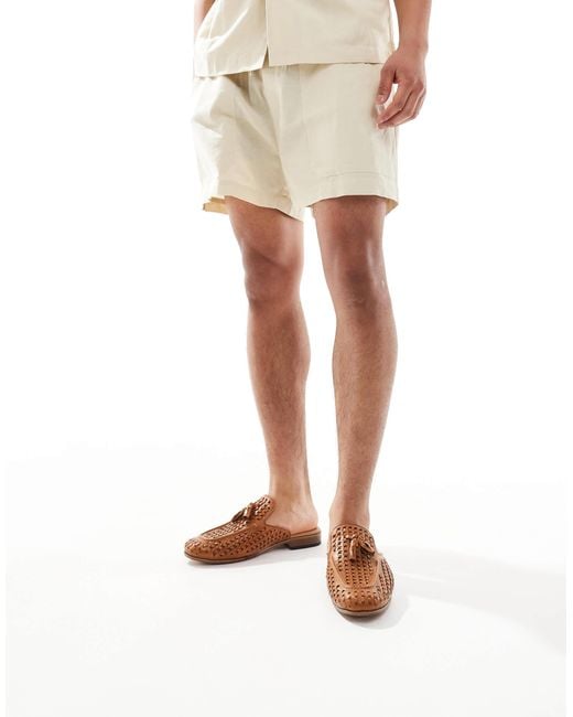 ASOS – mules-loafer in White für Herren