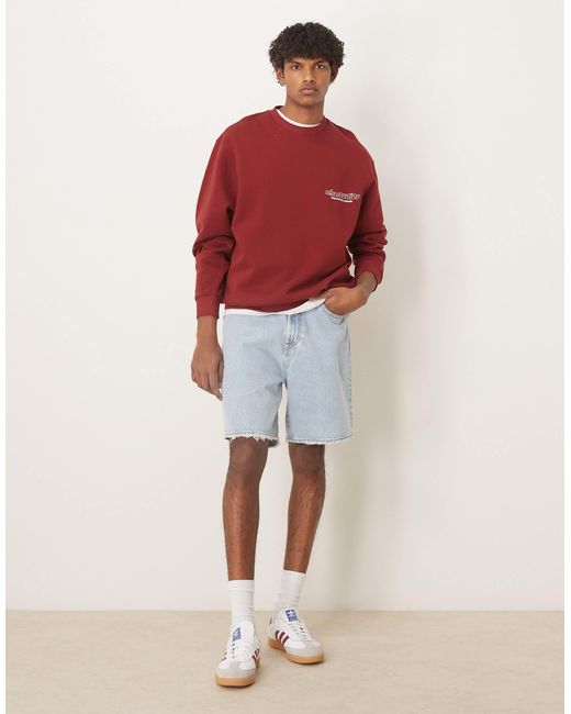 ASOS – oversize-sweatshirt in Red für Herren