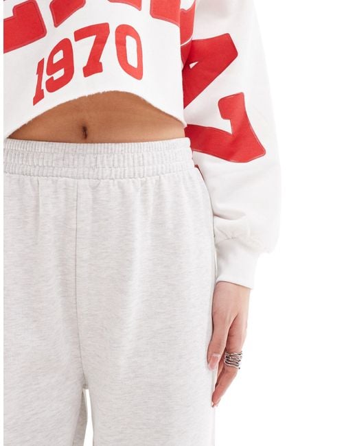 ASOS White Sweat joggers With Cuff