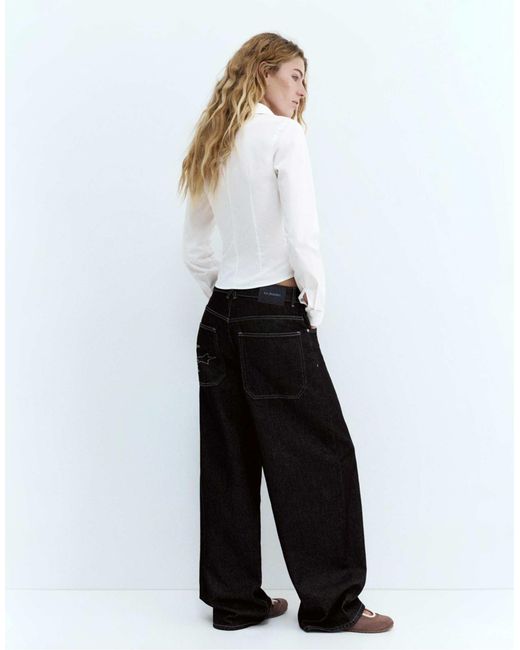 Pull&Bear White – figurbetonte hemdbluse