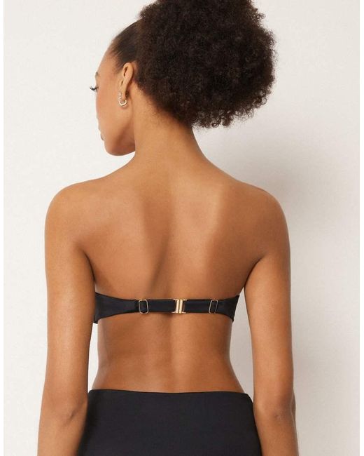 Calzedonia Black Fuller Bust Bandeau Bikini Top Premium Sculpt