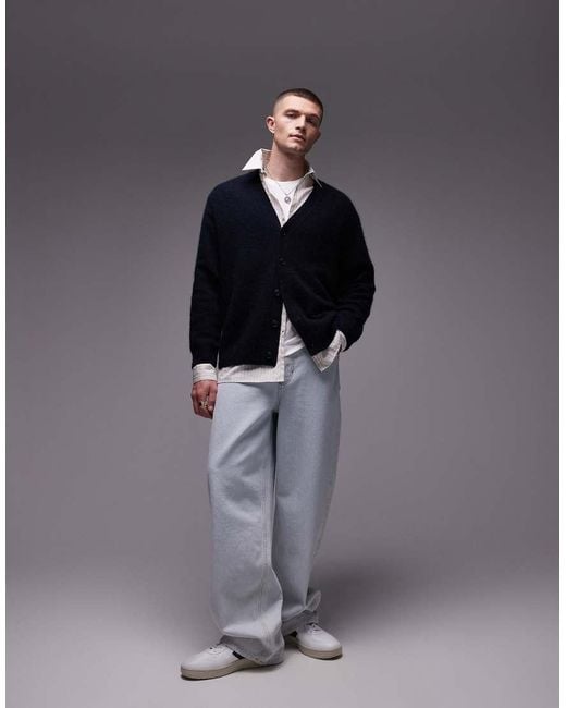 ARKET Vest Van Alpaca-Wolmix Met Textuur in het Blue voor heren