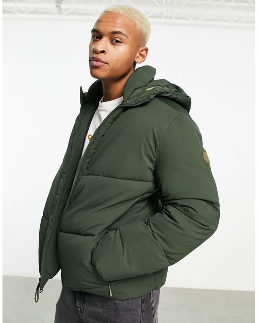 Timberland Neo Summit Warmest Quilted Hooded Jacket in Green for Men | Lyst  UK