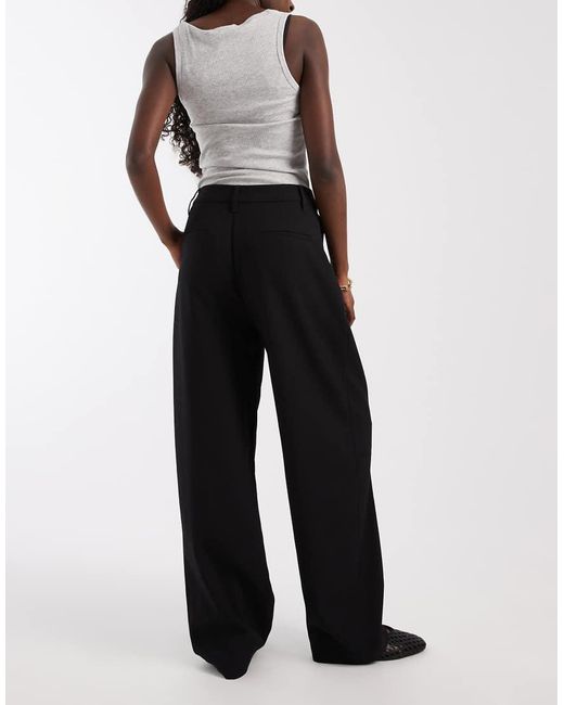 ASOS Black Arch Barrel Trousers