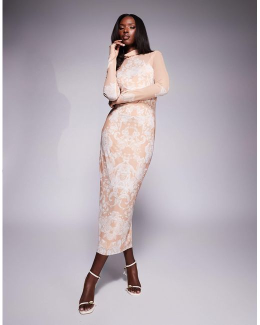 AFRM Shailene High Neck Mesh Midi Dress | Lyst Australia AFRM Shailene High Neck Mesh Midi Dress | Lyst Australia