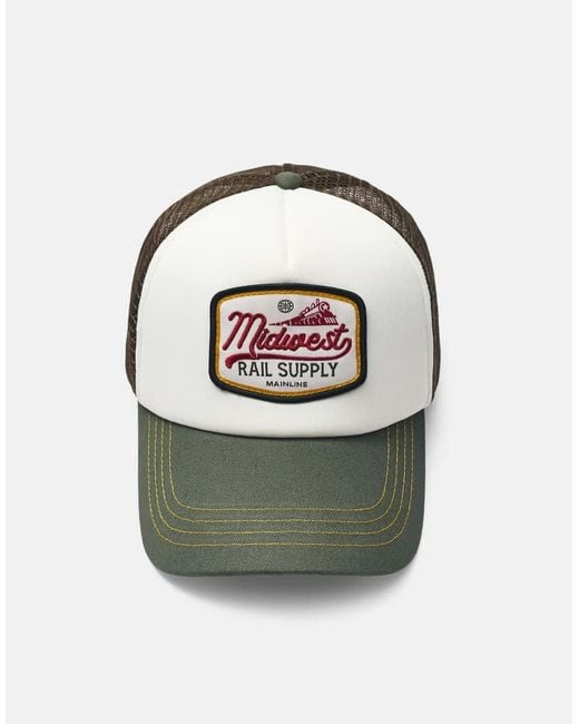 Pull&Bear Gray Midwest Trucker Cap for men