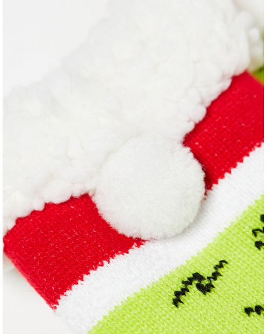 ASOS Christmas Grinch Slipper Socks in Green for Men Lyst UK