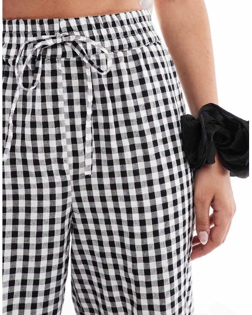 Pieces Broek Met Hoge Taille En Wijde Pijpen in het Black