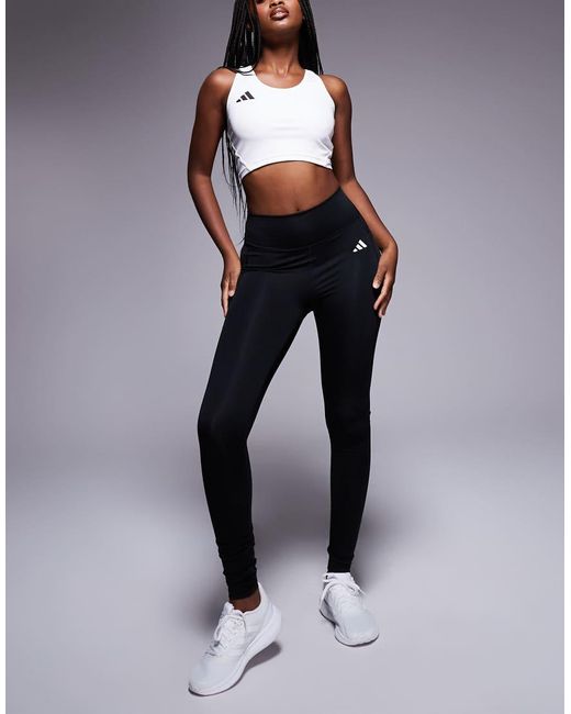 Adidas Originals Blue Adidas Training Essentials leggings With Phone Pocket