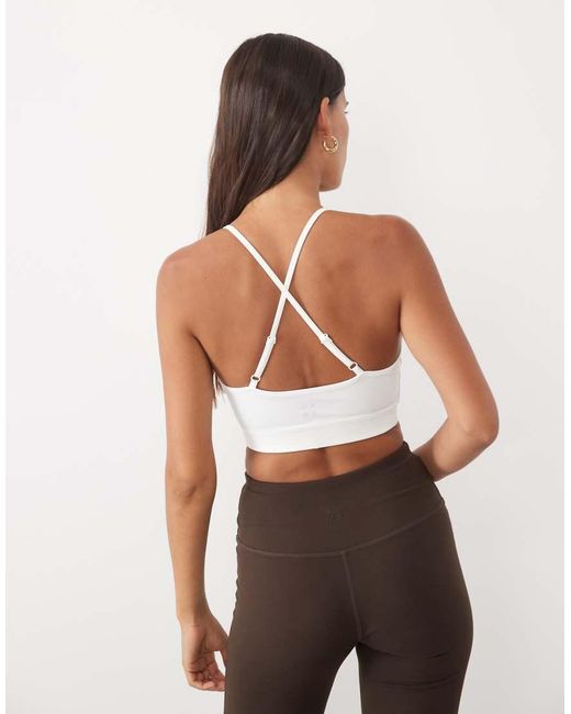 4505 Gray Icon Light Support Sports Bra With Adjustable Straps