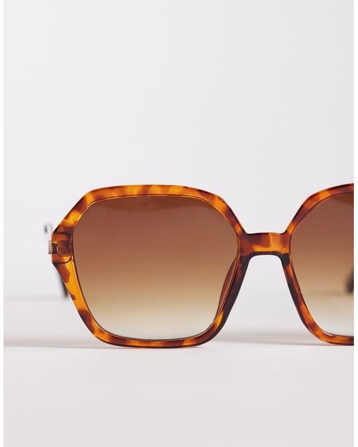 New Look Brown Oversized Square Sunglasses