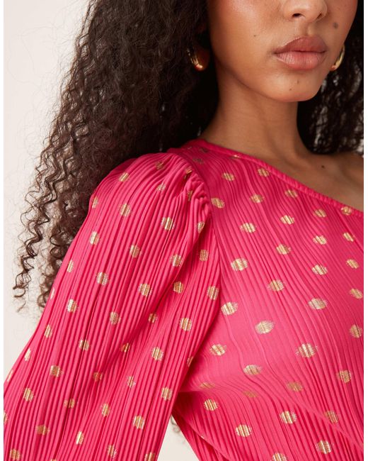 Y.A.S Pink – plissiertes maxikleid