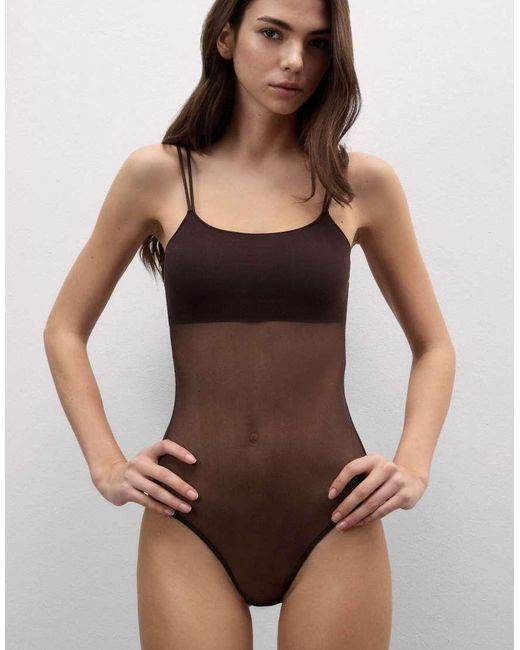 Intimissimi Black Bodysuit With Slender Shoulder Straps