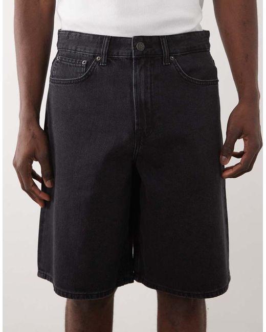 Only & Sons Black Jorts for men