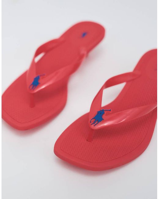 Polo Ralph Lauren Black Polo Play Kitten Heel Thong Sandals