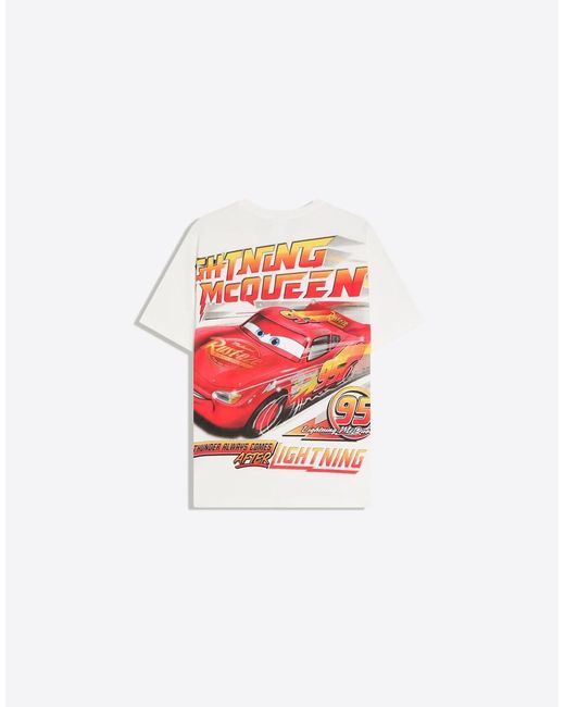 Bershka Black Cars Short Sleeve Oversize Print T-shirt