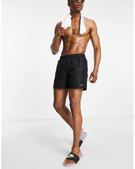 Nike Black Nike 5 Inch Volley Swim Shorts for men