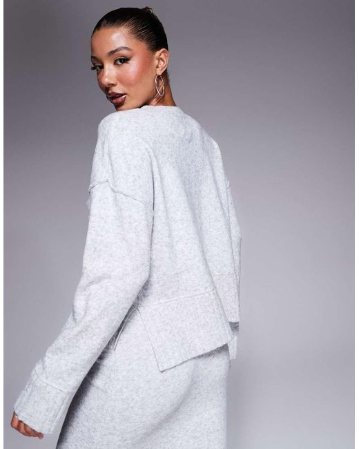 River Island Blue Crop Chunky Jumper