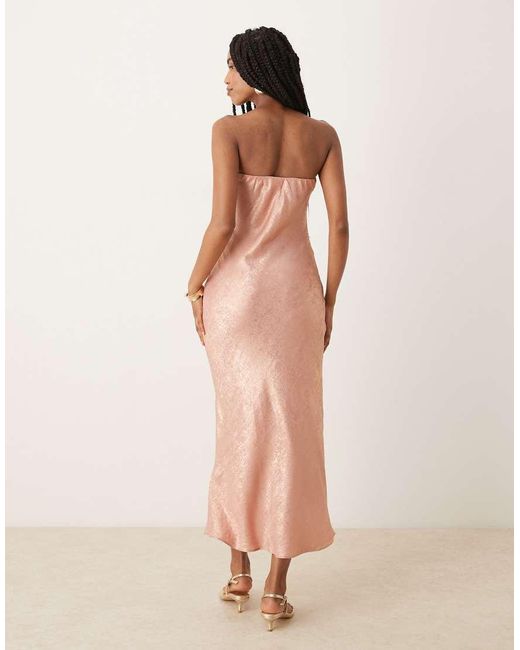 Collective The Label Natural Strapless Bias-Cut Midi Dress