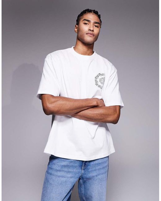 Courtside White Oversized T-shirt for men
