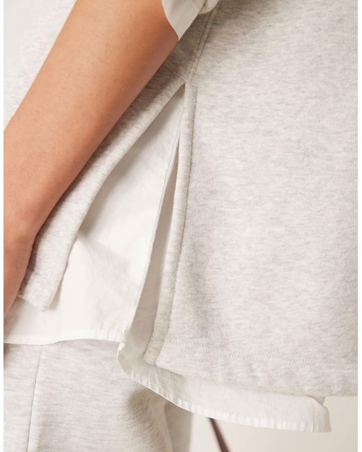 Abercrombie & Fitch Natural Oversized T-shirt With Side Slits