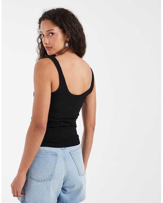 & Other Stories Blue Scoop Neck Tank Top