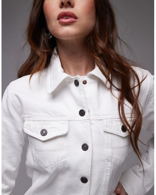 TOPSHOP Gray Denim Loose Fit Long Sleeve Shirt Dress