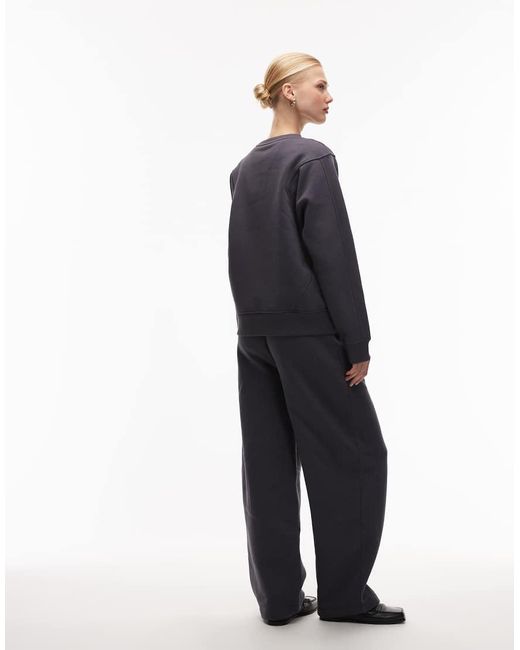 ASOS Gray Premium 500Gsm Seamed Barrel Leg Jogger