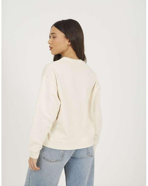 Brave Soul Natural Acid Wash Graphic Print Sweatshirt
