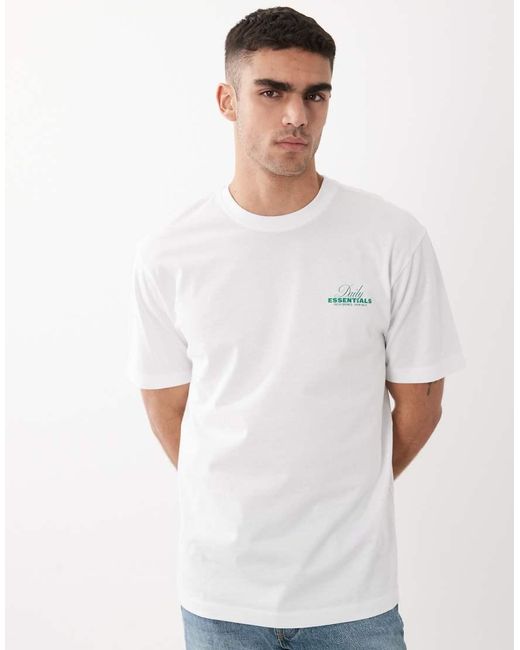 Only & Sons Green Relaxed Fit T-shirt With Coffee Shop Back Print for men