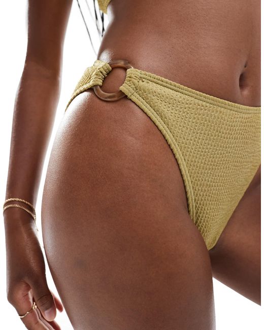 4th & Reckless Brown Palmero Ring Front Bikini Bottom