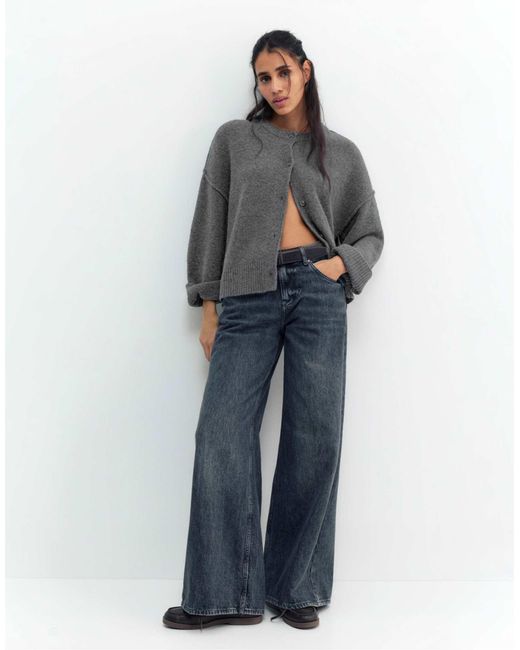 Pull&Bear Gray – strickjacke