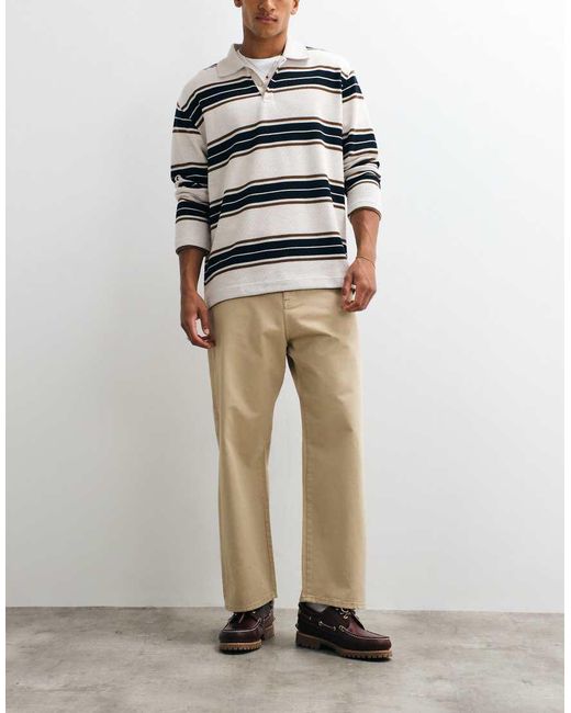 Jack & Jones Natural Alex baggy Fit Twill Trousers for men