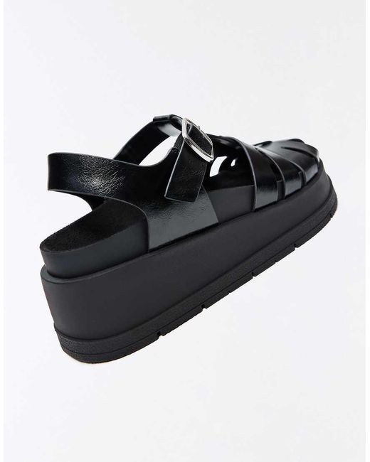 Bershka White Flat Cage Sandals