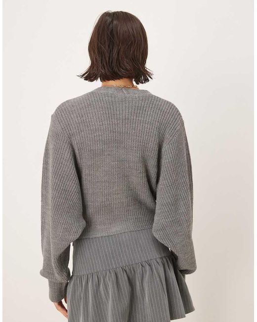Glamorous Gray Crop Cardigans