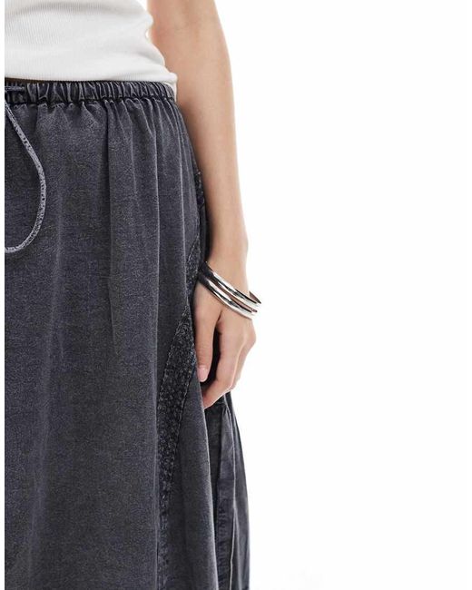 ASOS Blue Volume Midi Skirt
