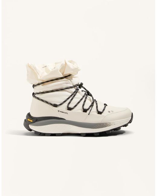 Oysho White Vibram Waterproof High-Top Trainers