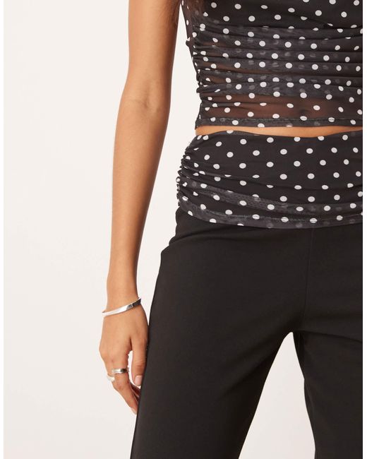 ASOS Natural Co-ord Capri Trousers With Mesh Detail