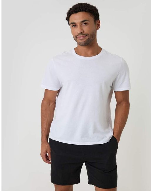 Threadbare Black Shorter Length Linen Blend Shorts for men