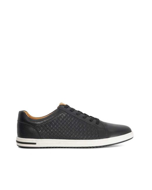 Dune Black Tezzy Weave Trainers for men