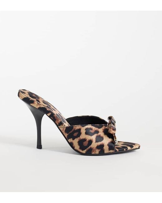 Asos Design Wide Fit White Nelly Bow Detail High Heeled Mules