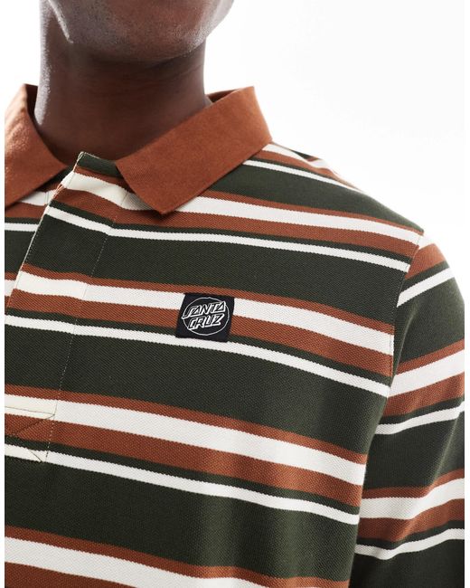 Santa Cruz – locker geschnittenes, langärmliges polohemd in Gray für Herren