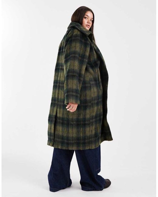 Noisy May Black Brushed Wool Look Maxi Overcoat