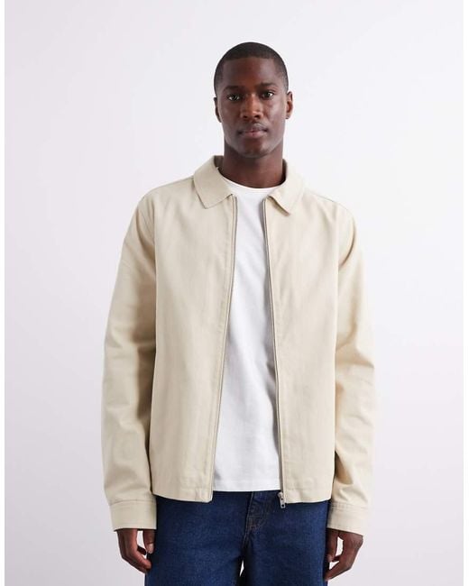 ASOS Natural Harrington Jacket for men