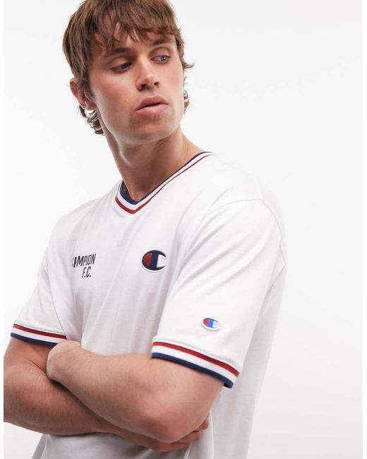 Champion White Ringer Football Shirt for men