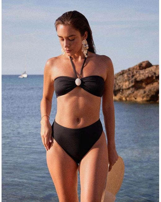 4th & Reckless Blue X Luana Barron High Waisted Bikini Bottoms