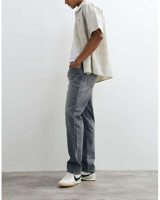 ASOS Gray Straight Jeans for men