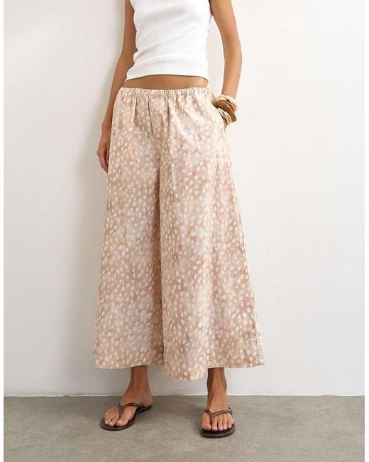 TOPSHOP Natural A Line Poplin Culotte