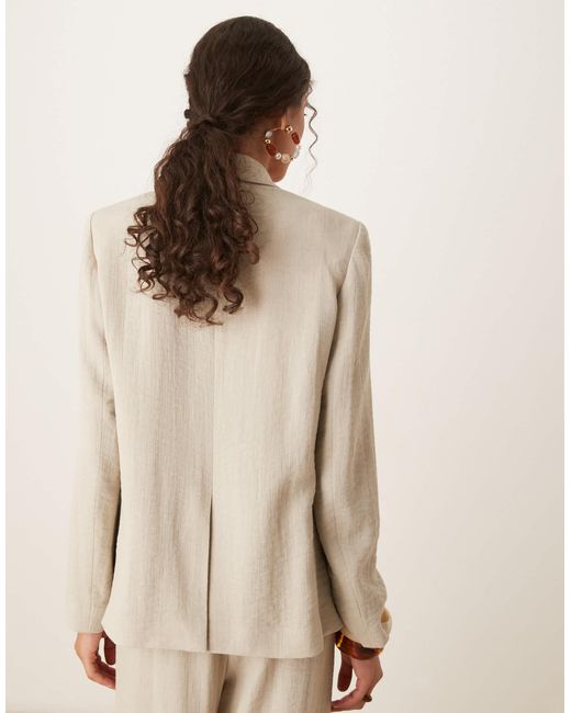 Aware Natural Mix & Match Premium Oversized Tailored Blazer Co-ord